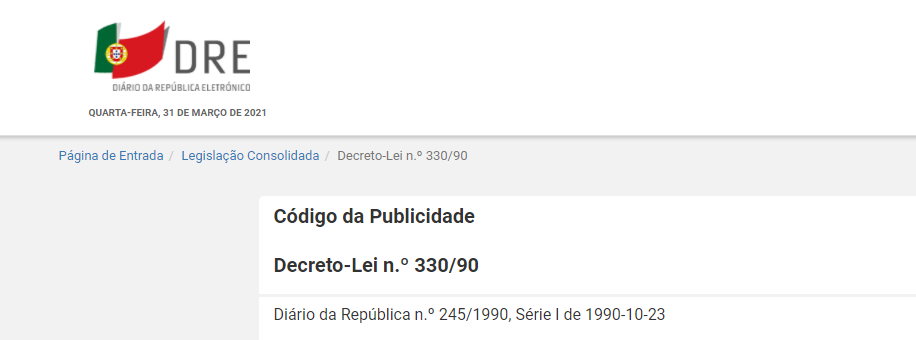 Código da Publicidade