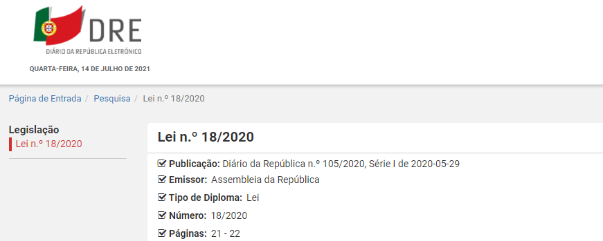 Prorroga Prazos de Medidas de Apoio às Famílias no Contexto da atual Crise de Saúde Pública